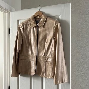 Simple but cute leather jacket